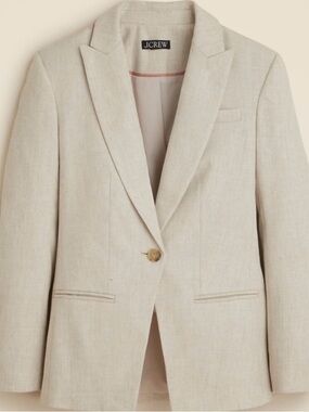 J.CREW Size 00 Alexandra Blazer in Stretch Linen Blend Flax $248